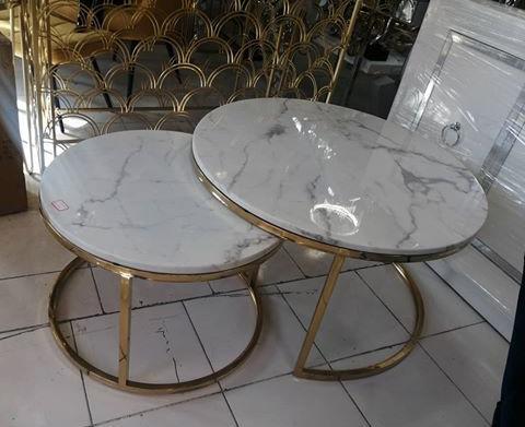 Coffee Table With Golden Structure