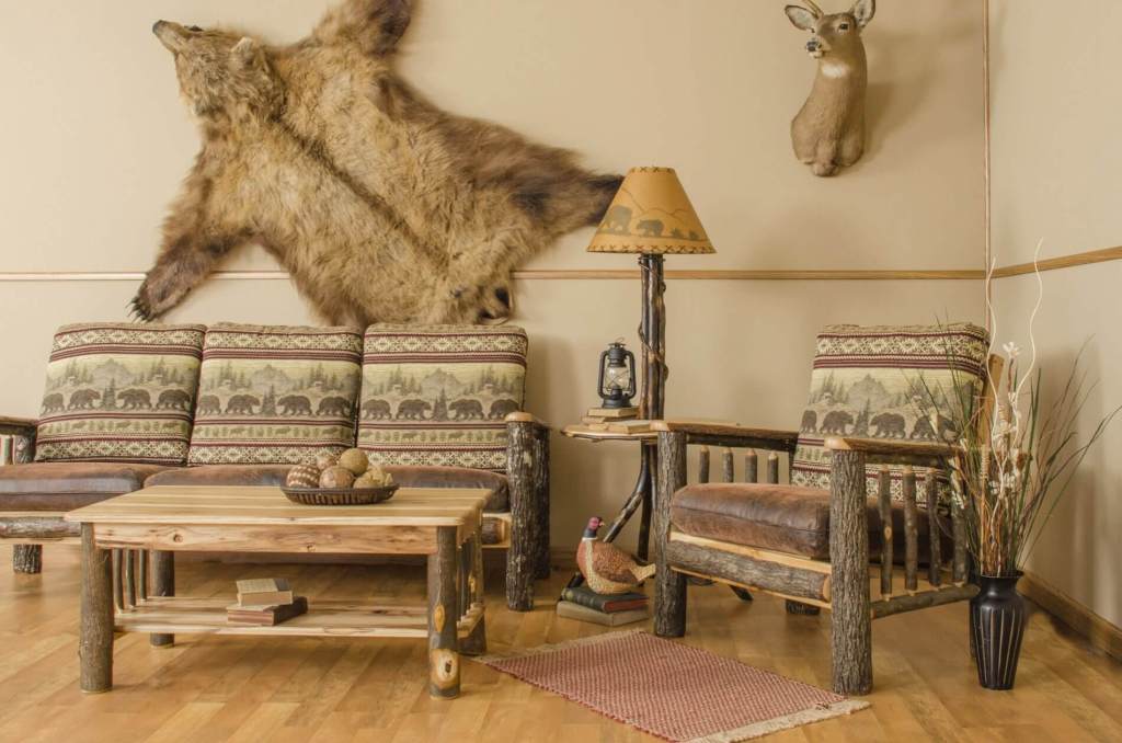 Hickory wood living room furniture