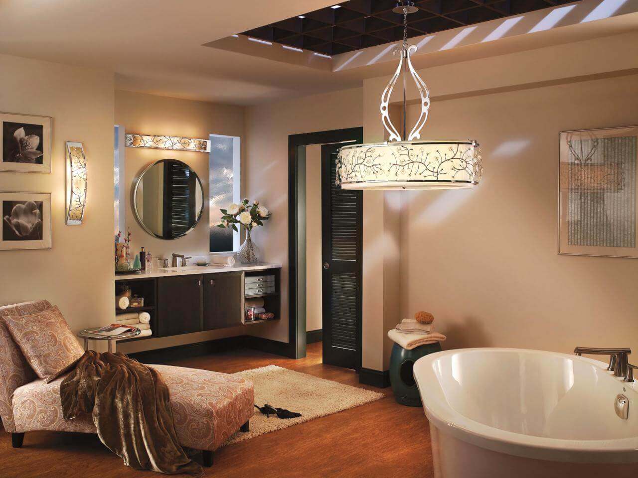 15 Dreamy Light Fixtures for Every Small & Large Bathroom