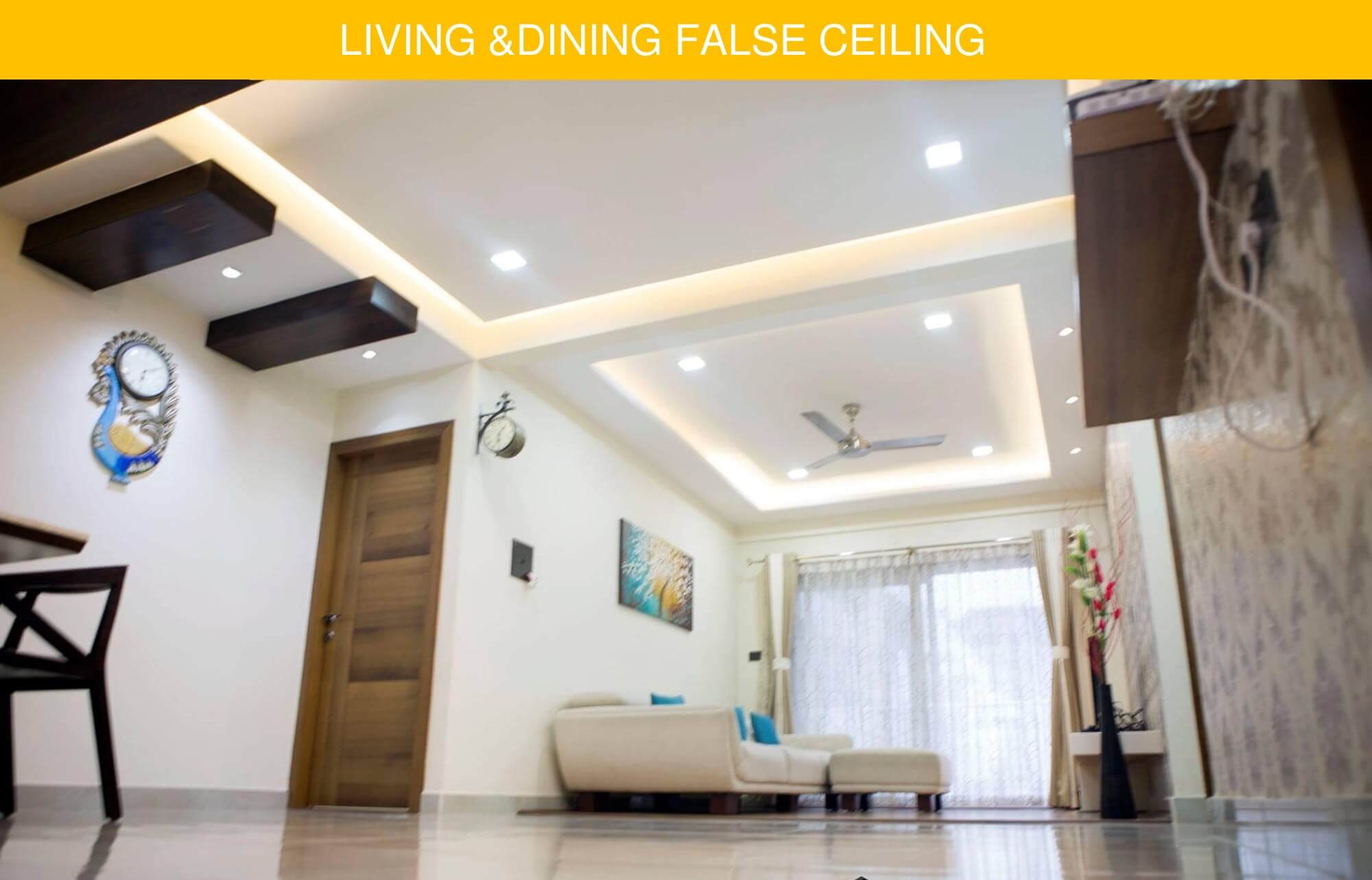 Simple False Ceiling for Living Room