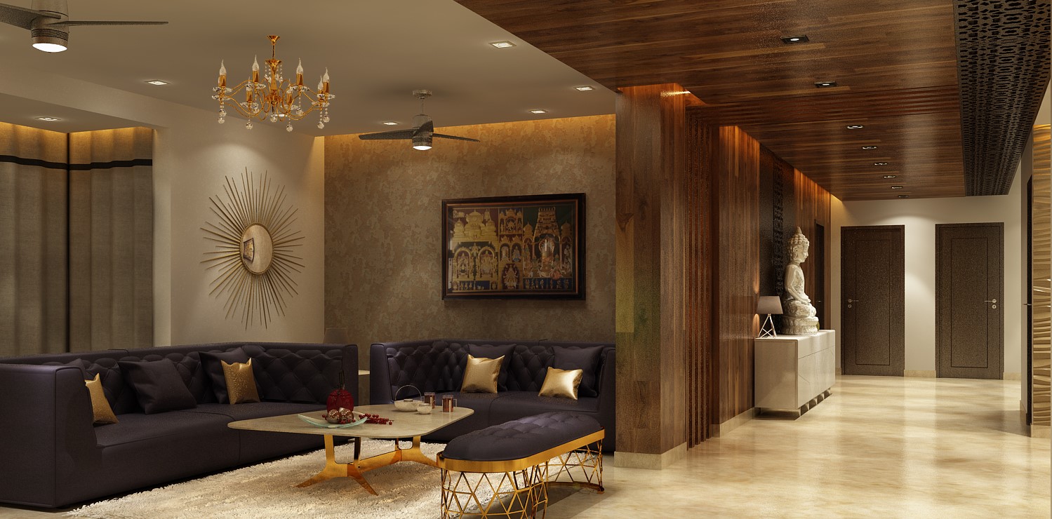 Luxury Living Room - Aashray Design Consultants Pvt Ltd