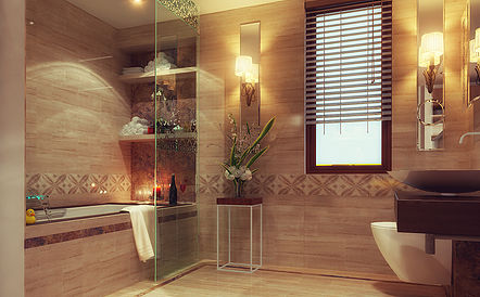 Wooden Tone Bathroom Design