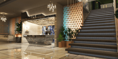 Hotel Reception and Entrance Plaza  Design