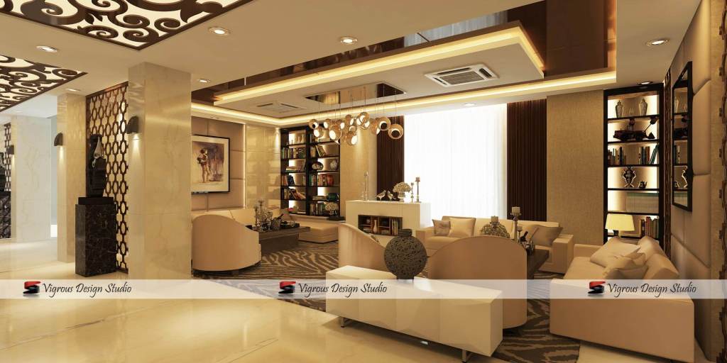 Living Room Hanging Lights by Vigrous design studio | KreateCube