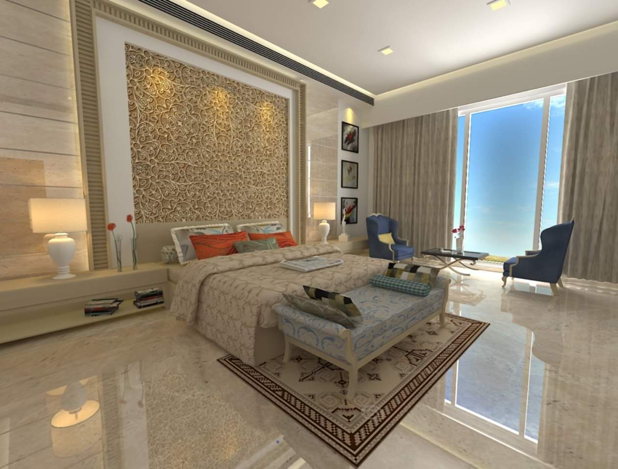 Bedroom Interior, Palm Beach Road, Sanpada