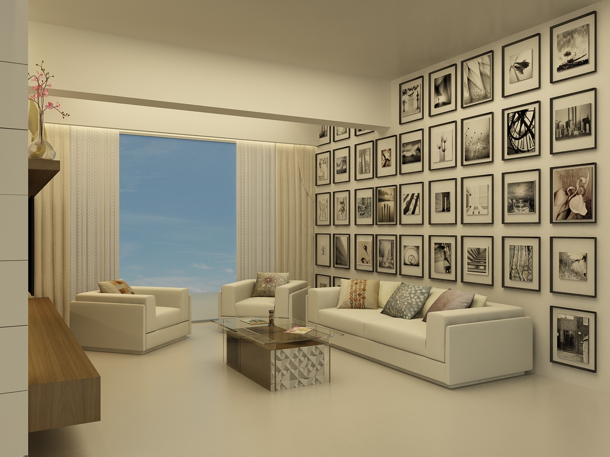 Living Room Interior - Palm Beach Road Sanpada Navi Mumbai