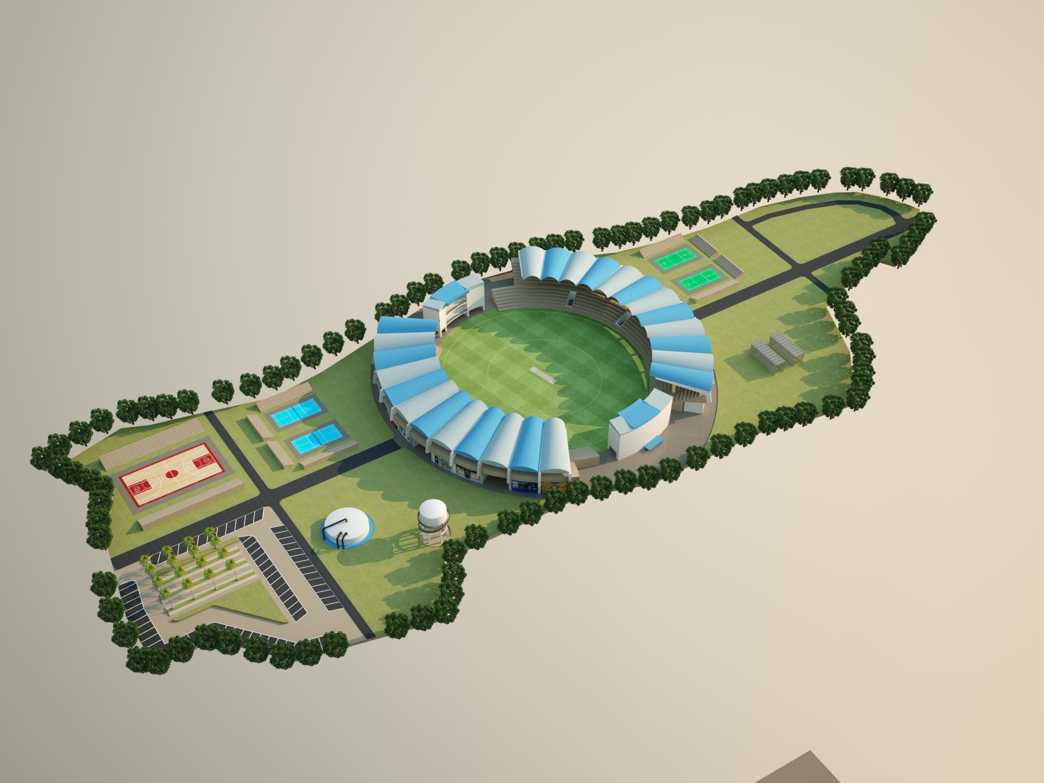 Stadium 3D Plan