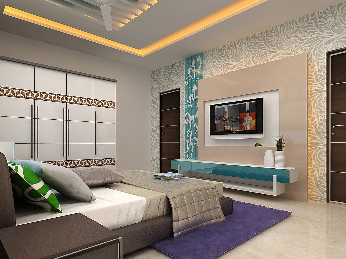 Ultra Modern Bedroom With TV Unit
