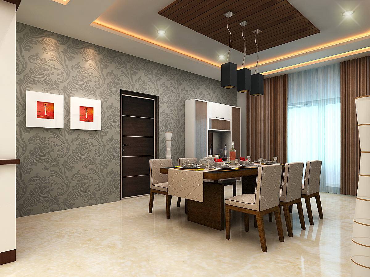 Ultra Modern Dining Room With Furniture