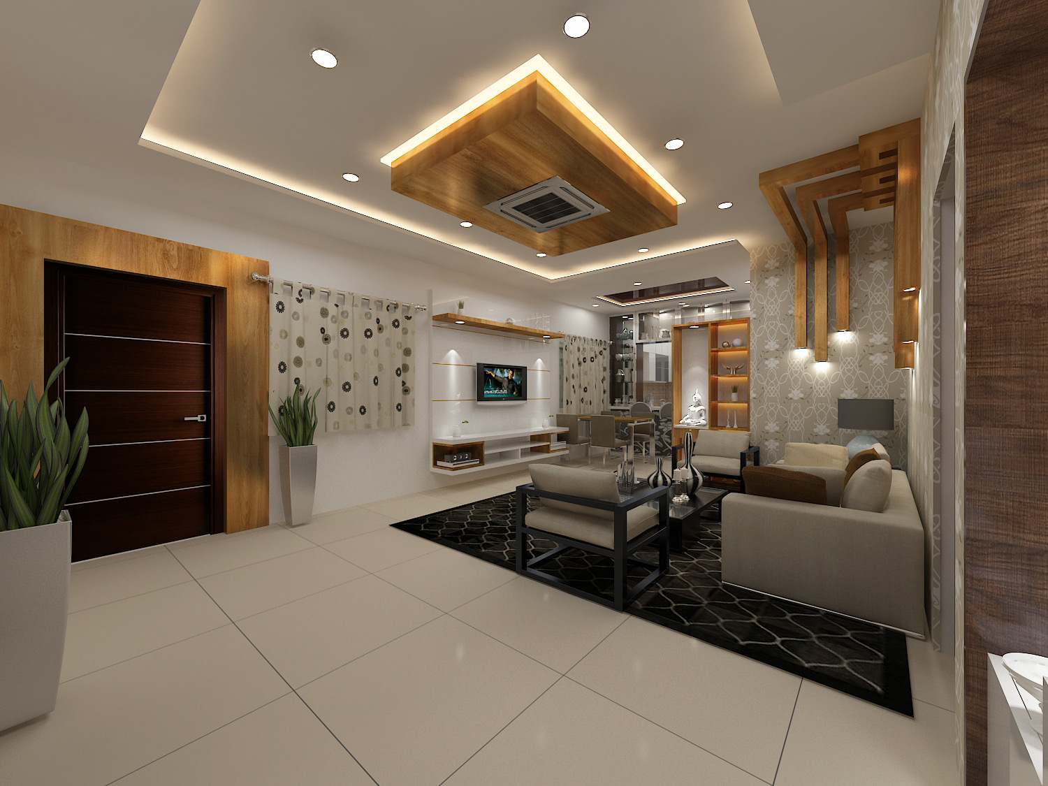 Modern Living Room With Sofa