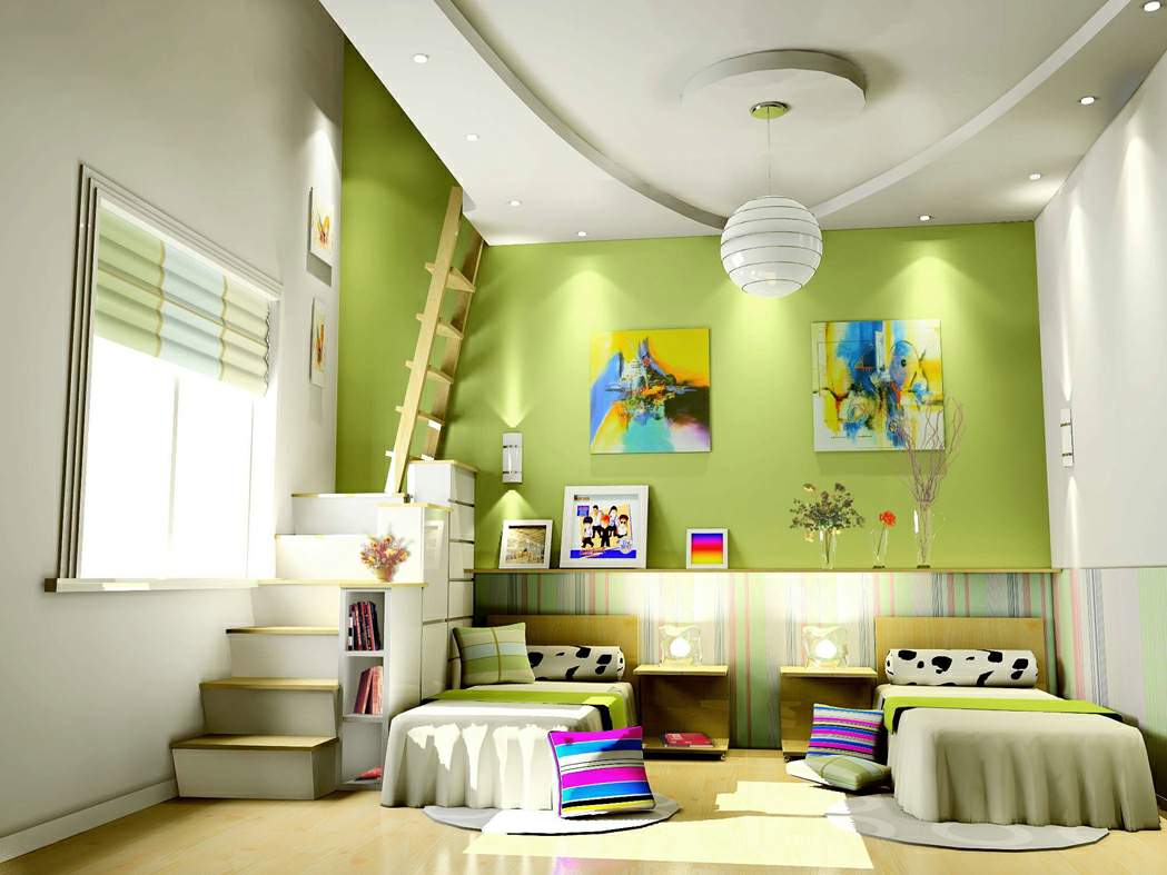 Amazing kids room design with ceiling design