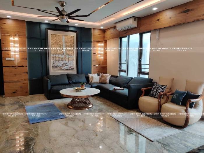 Luxury Penthouse Living Area Design