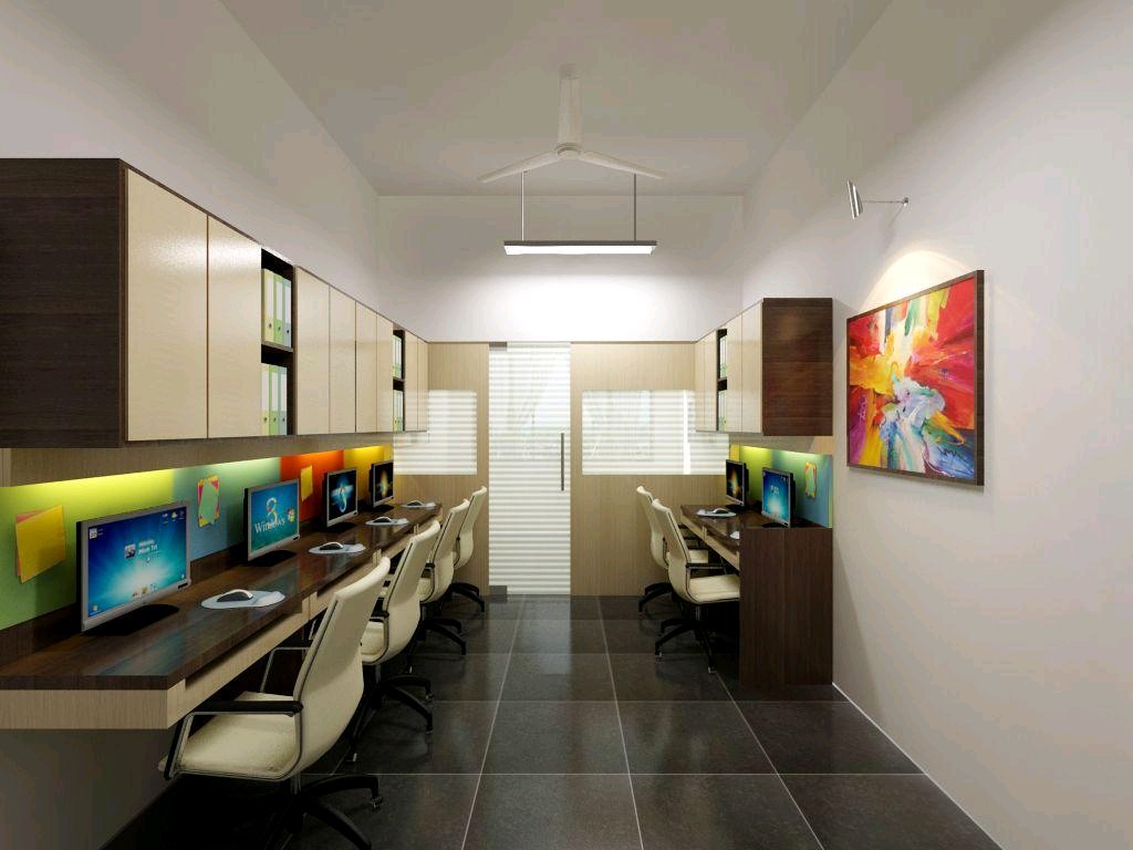 Modern Office Design With Wall Art