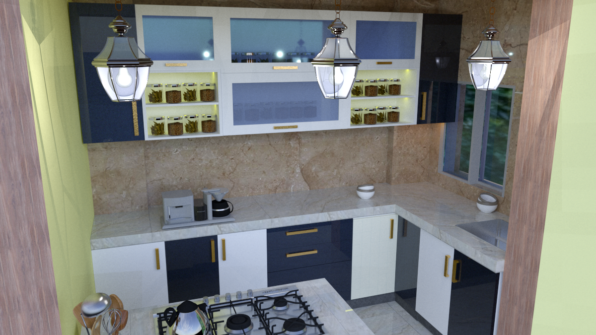 Kitchen With Pendant Lights