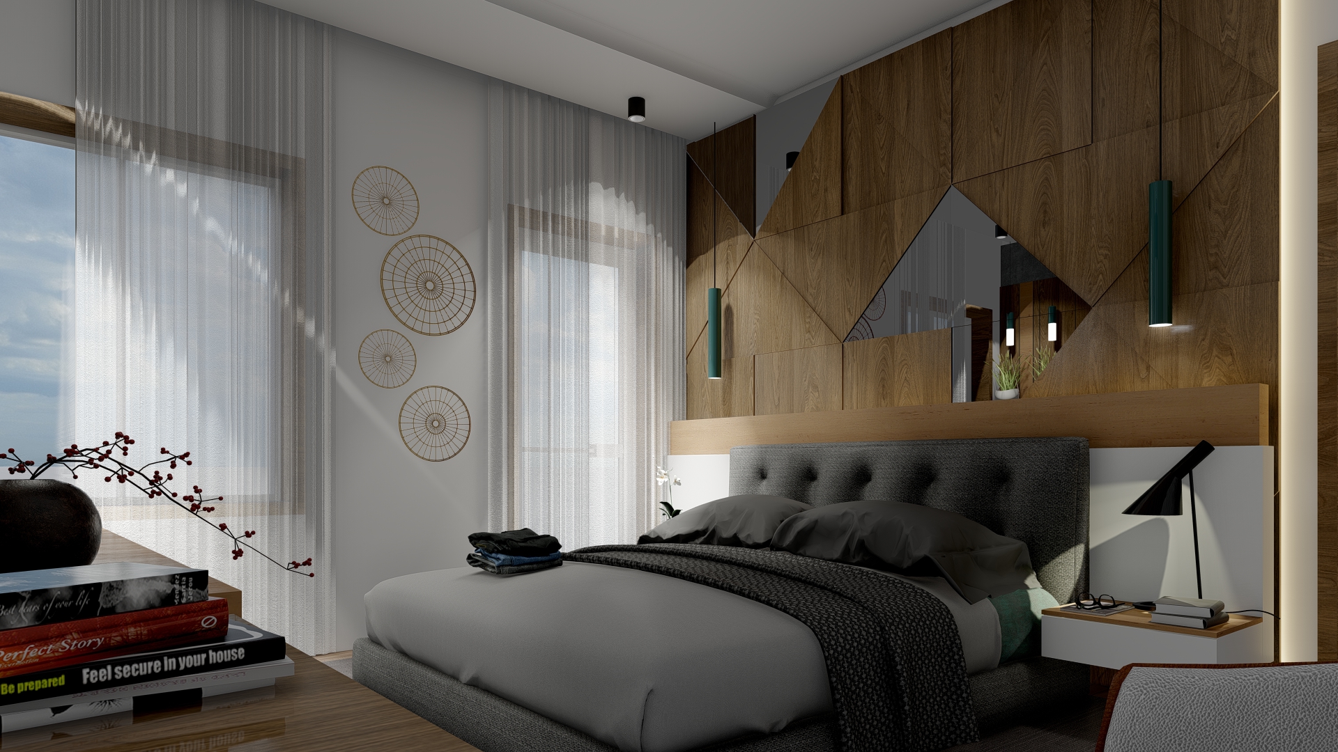 Bedroom Design With Wall Accents