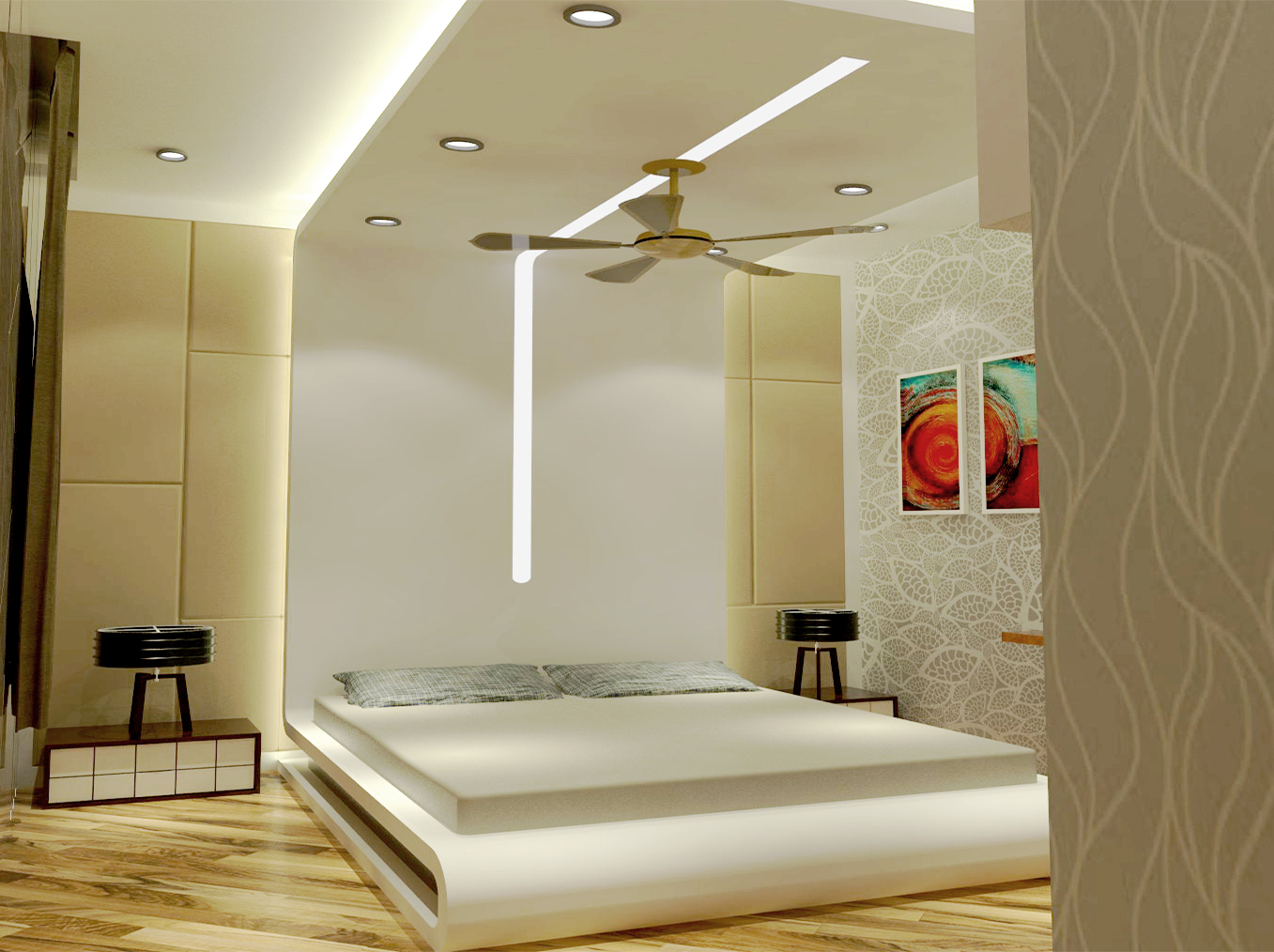 Bedroom Ceiling Design by YV Architect And Interior KreateCube