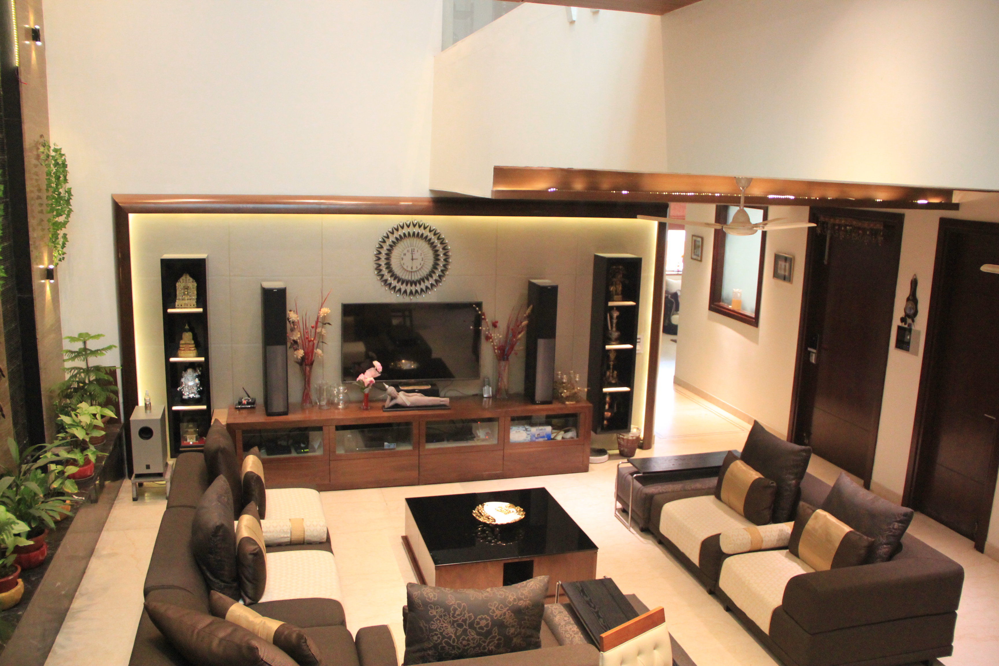 Living Area With TV Unit And Shelve
