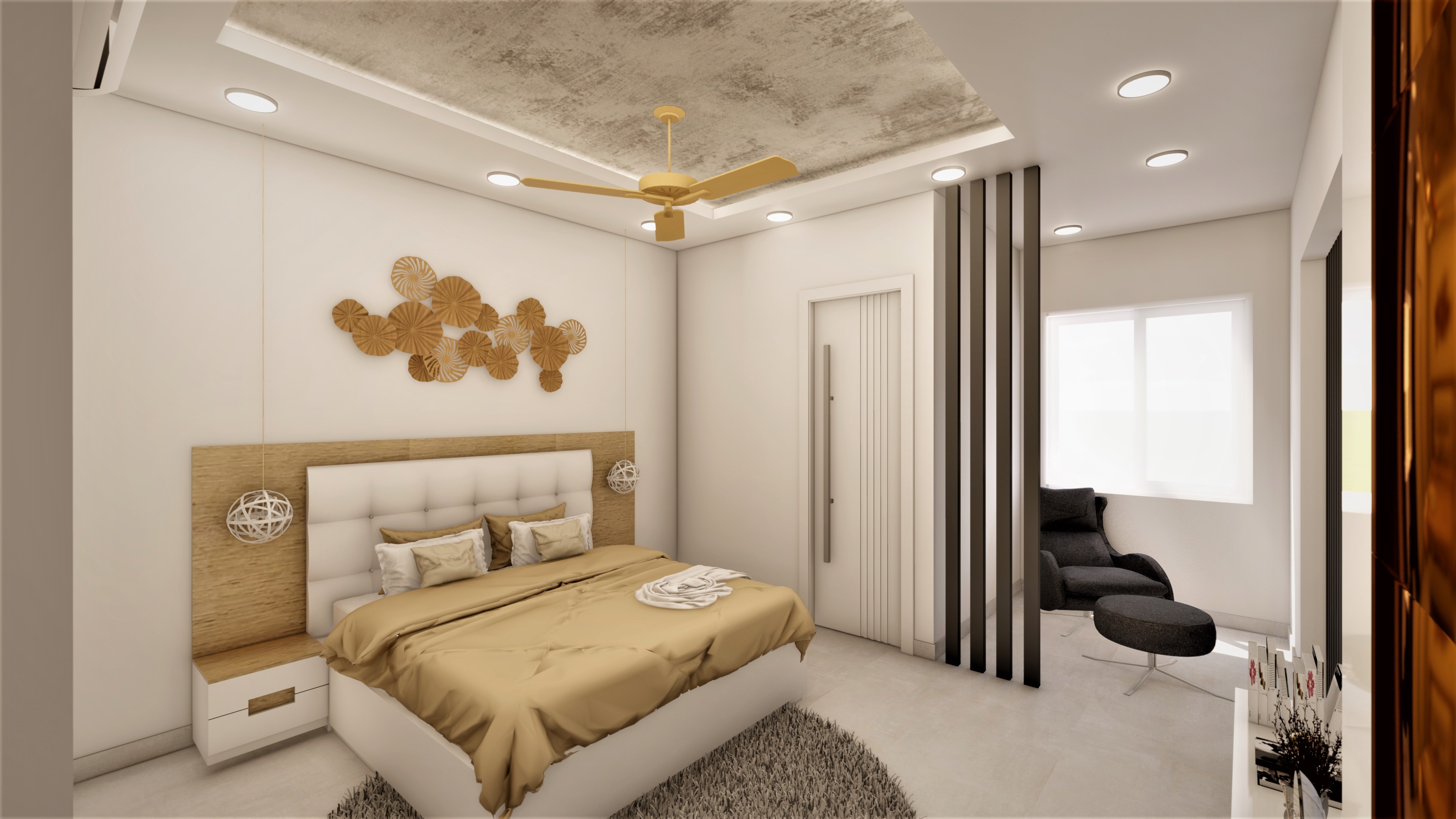 Bedroom Design With Ceiling