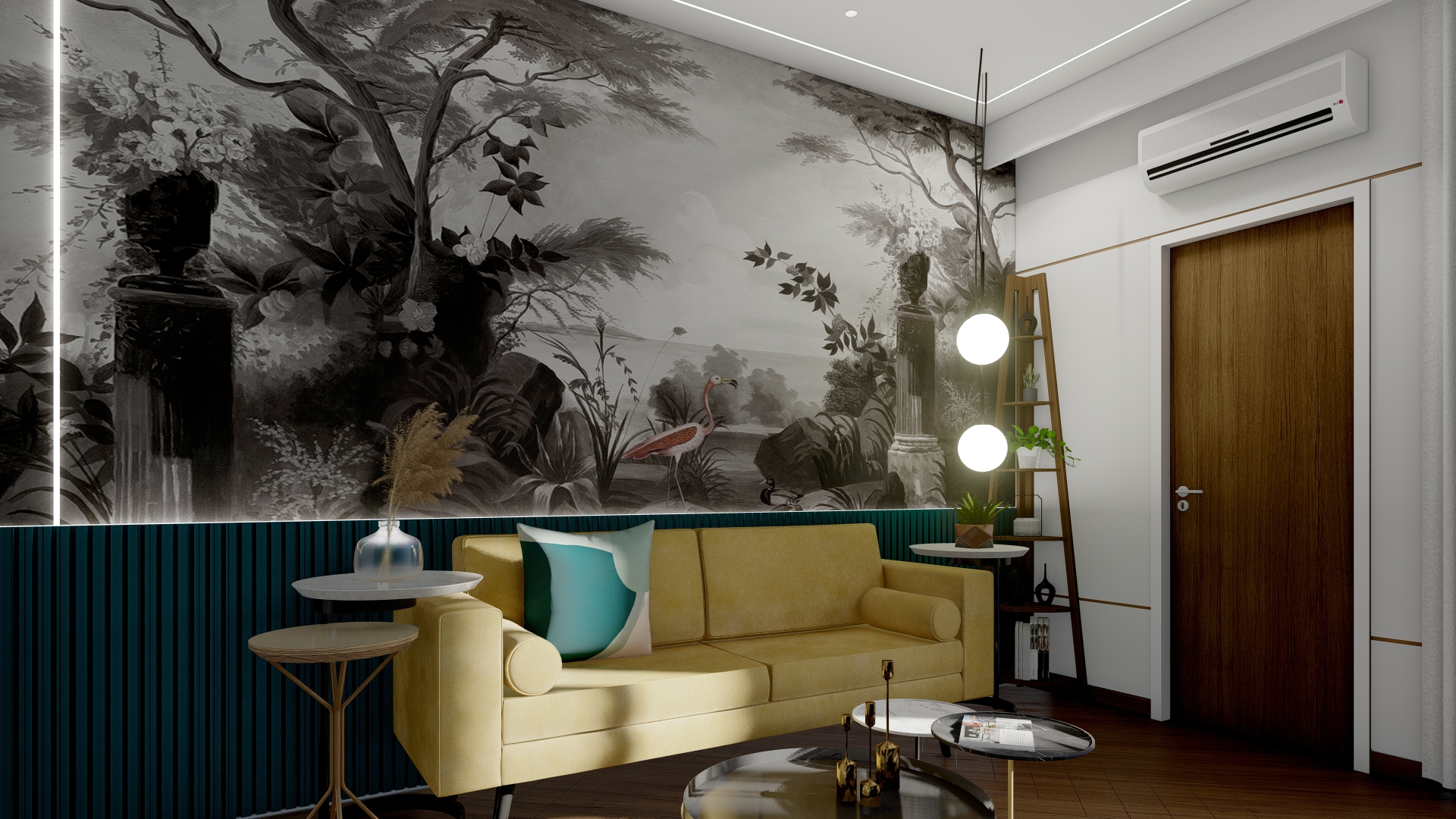 Wallpaper Design in Living Room