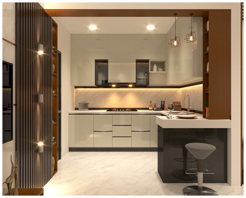 Kitchen Design With Onyx Counter Top