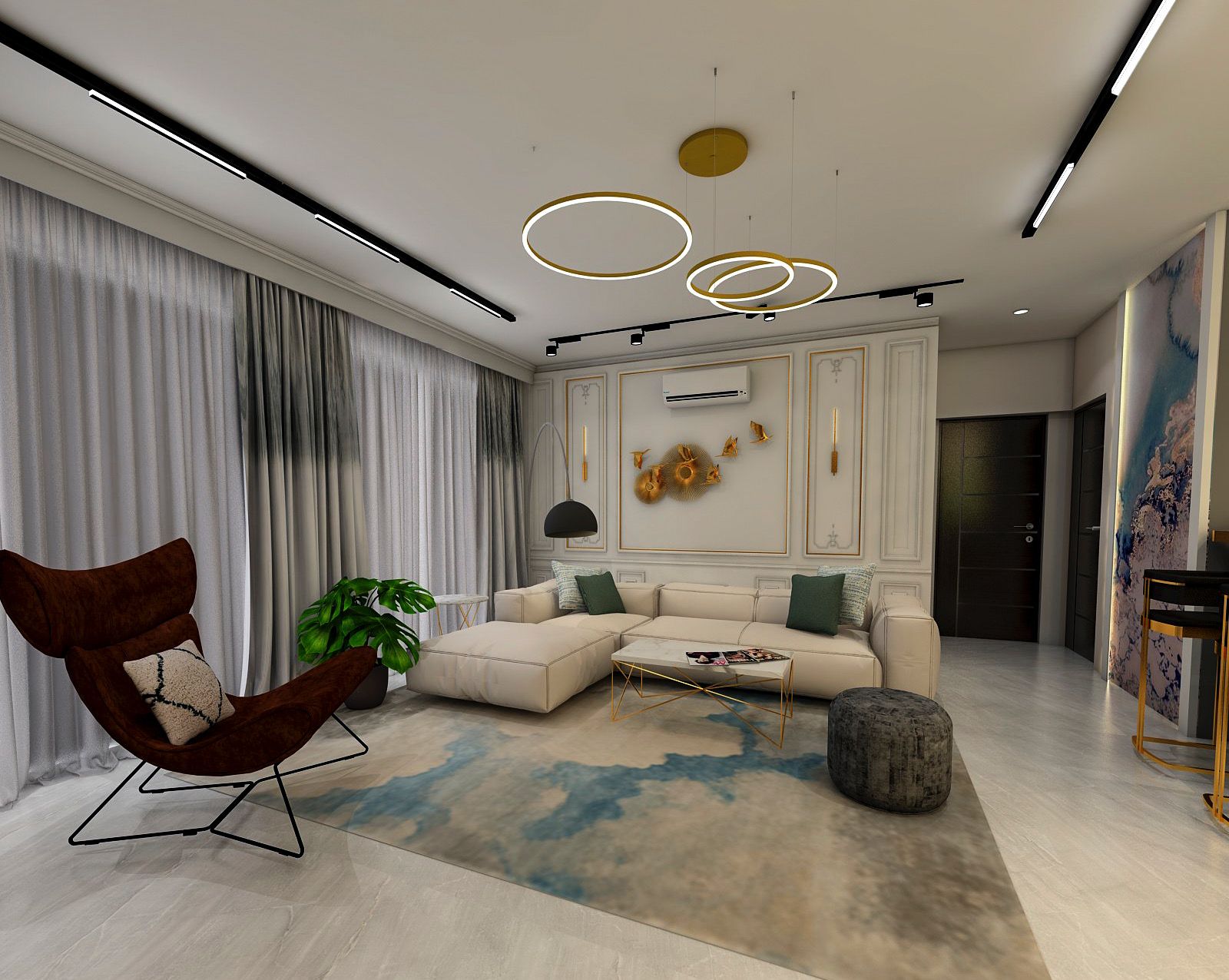 Spacious Living Room Design
