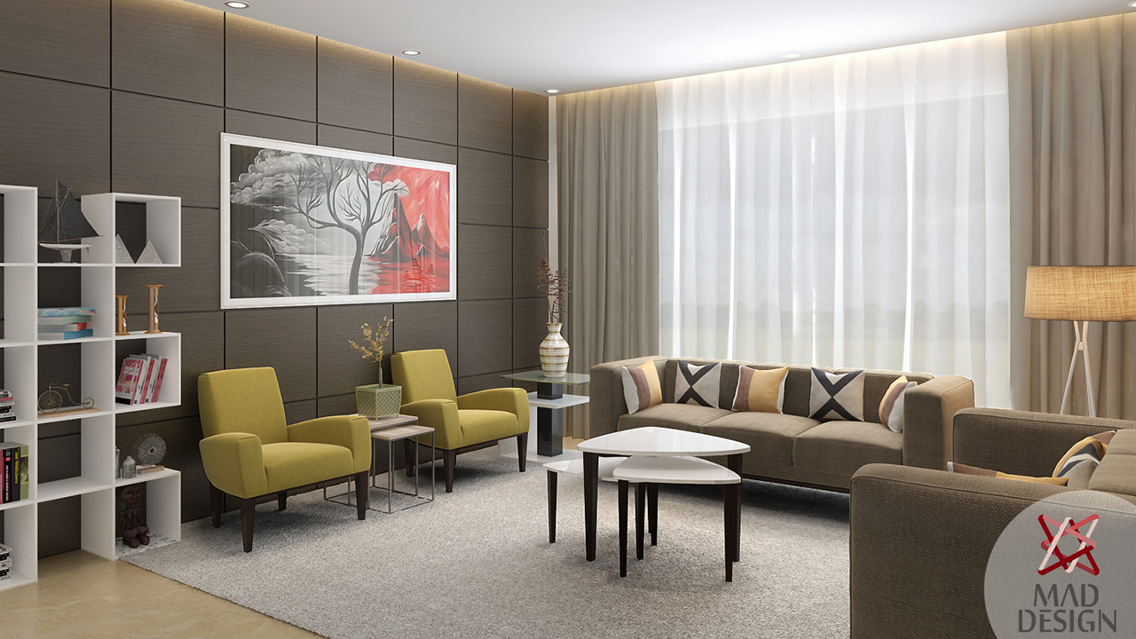 Living Room Design with Sofa - MAD Design