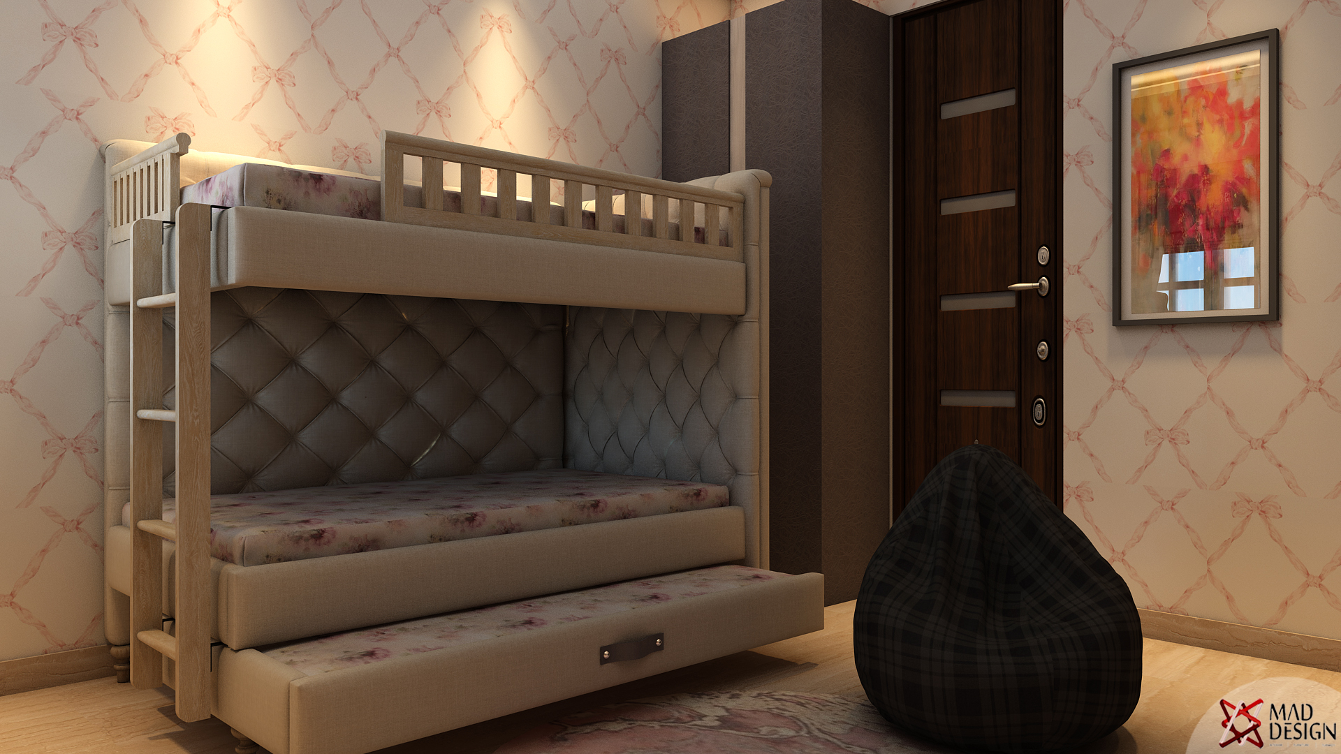 Kids Room Design With Bunk Bed